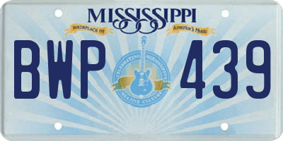 MS license plate BWP439