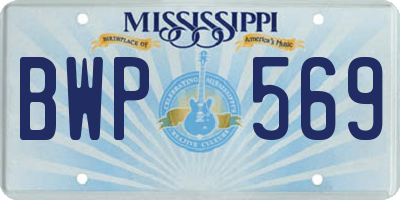 MS license plate BWP569
