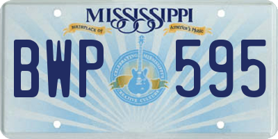 MS license plate BWP595