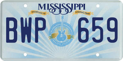 MS license plate BWP659