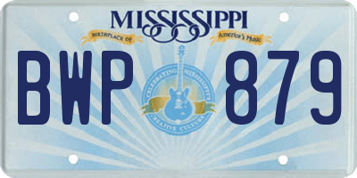 MS license plate BWP879