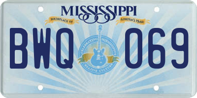 MS license plate BWQ069