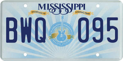 MS license plate BWQ095