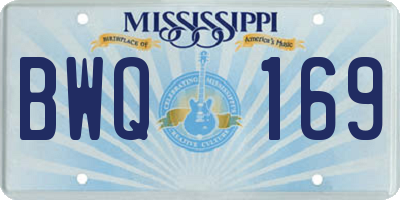 MS license plate BWQ169