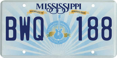 MS license plate BWQ188