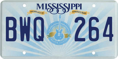 MS license plate BWQ264