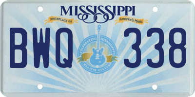 MS license plate BWQ338