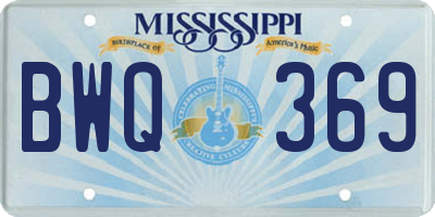 MS license plate BWQ369
