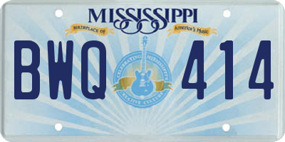 MS license plate BWQ414