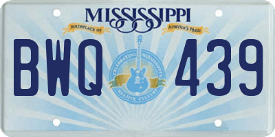 MS license plate BWQ439