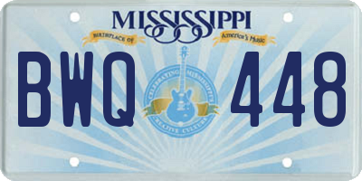 MS license plate BWQ448