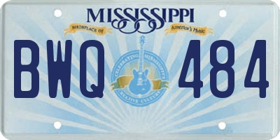 MS license plate BWQ484