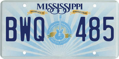 MS license plate BWQ485