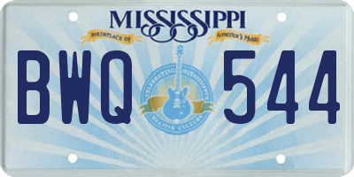 MS license plate BWQ544