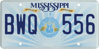 MS license plate BWQ556