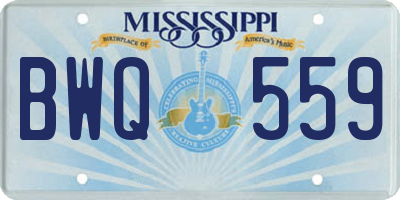 MS license plate BWQ559