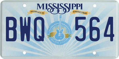MS license plate BWQ564