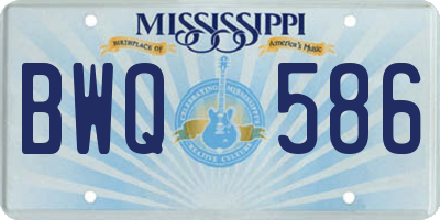 MS license plate BWQ586
