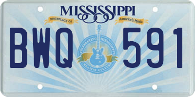 MS license plate BWQ591