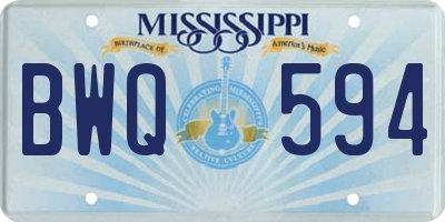 MS license plate BWQ594