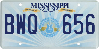 MS license plate BWQ656