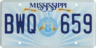 MS license plate BWQ659