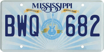 MS license plate BWQ682