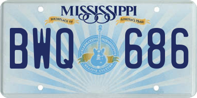MS license plate BWQ686