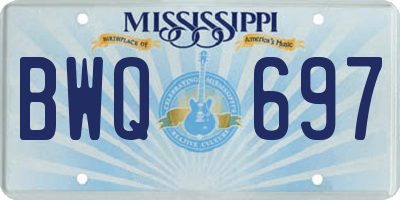 MS license plate BWQ697