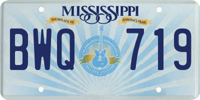 MS license plate BWQ719
