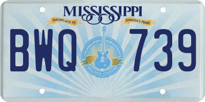 MS license plate BWQ739