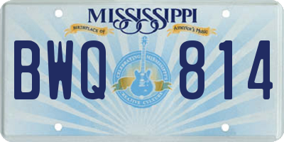 MS license plate BWQ814