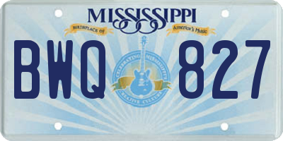 MS license plate BWQ827