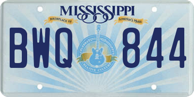 MS license plate BWQ844
