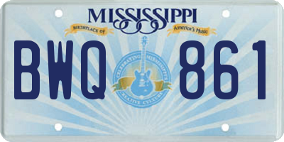 MS license plate BWQ861