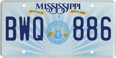 MS license plate BWQ886