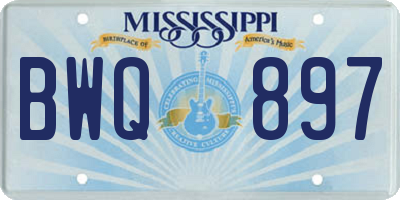 MS license plate BWQ897
