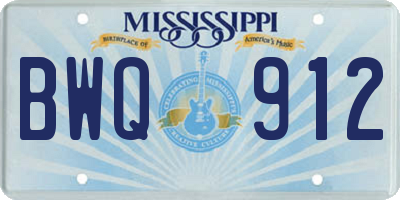 MS license plate BWQ912