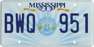 MS license plate BWQ951