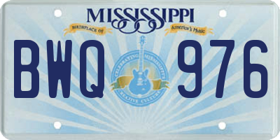 MS license plate BWQ976