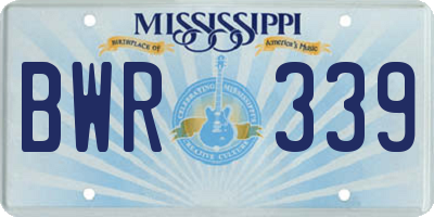 MS license plate BWR339
