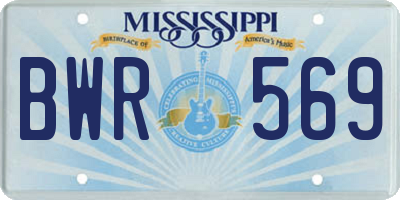 MS license plate BWR569