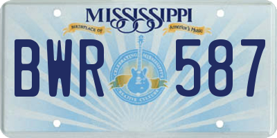 MS license plate BWR587
