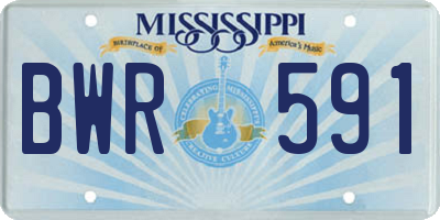 MS license plate BWR591