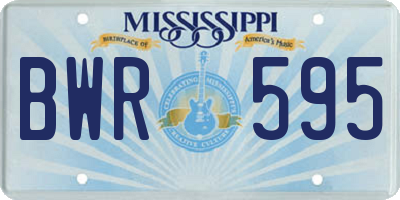 MS license plate BWR595