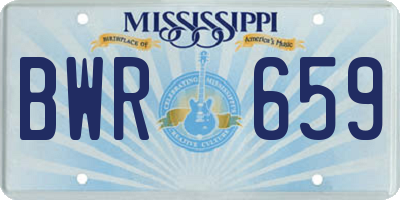 MS license plate BWR659