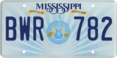 MS license plate BWR782