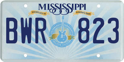 MS license plate BWR823
