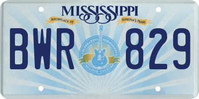 MS license plate BWR829