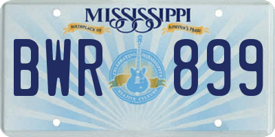 MS license plate BWR899